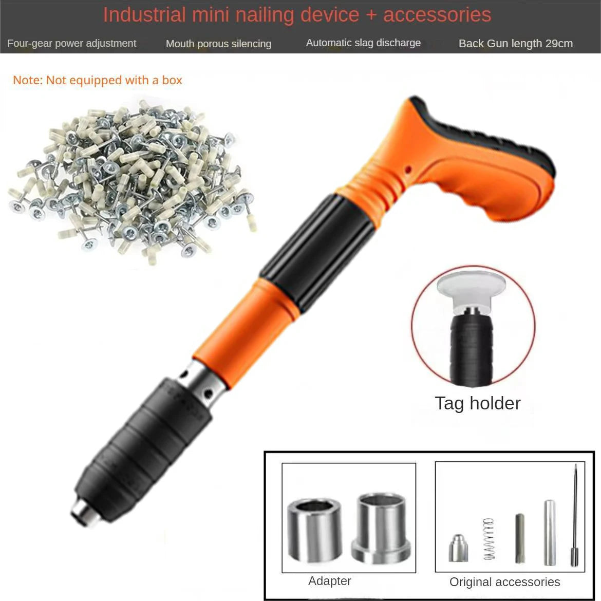 Mini Pistola de Prego de Aço Pistola de Rebite Portátil para Concreto