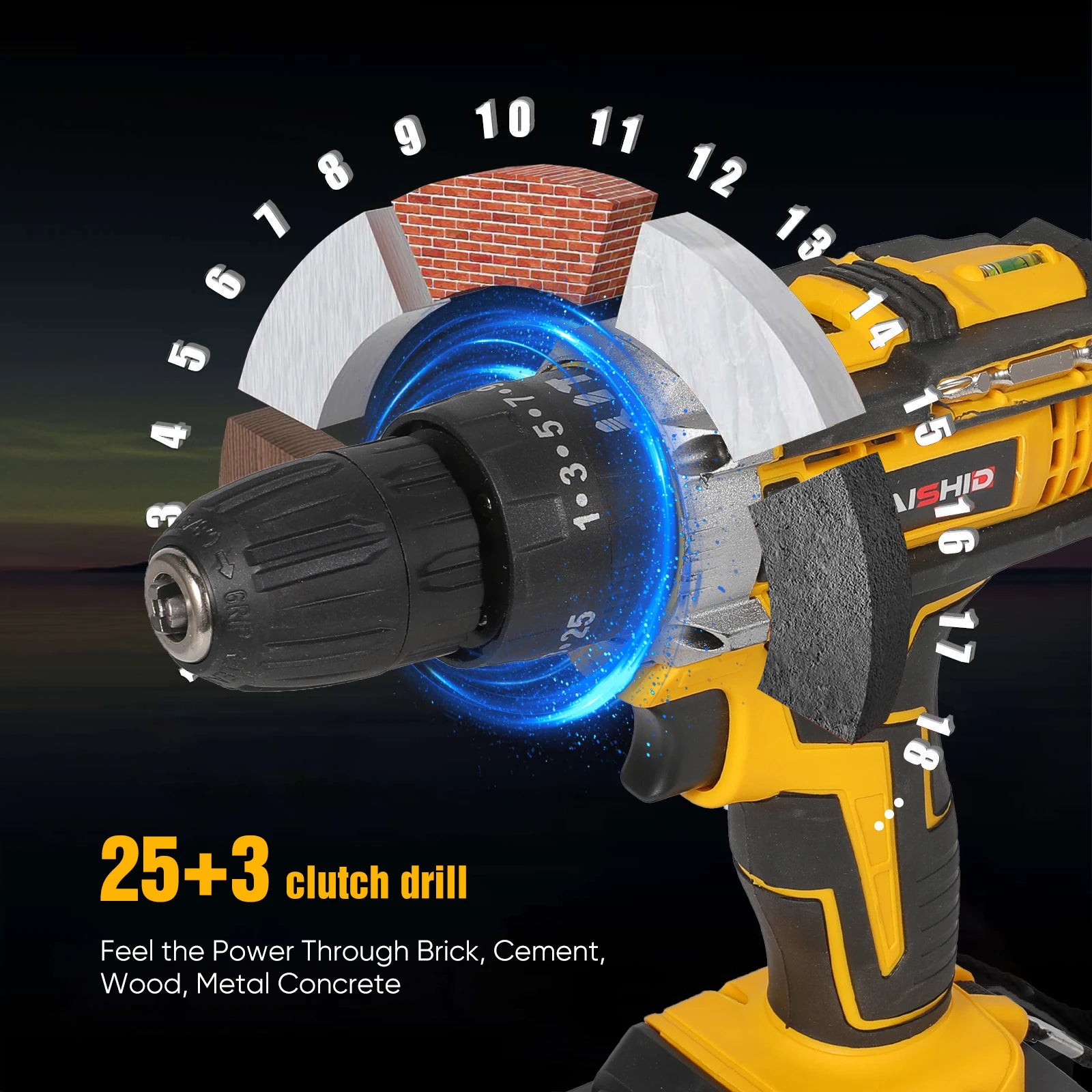 21V Cordless Impact Drill Electric Screwdriver