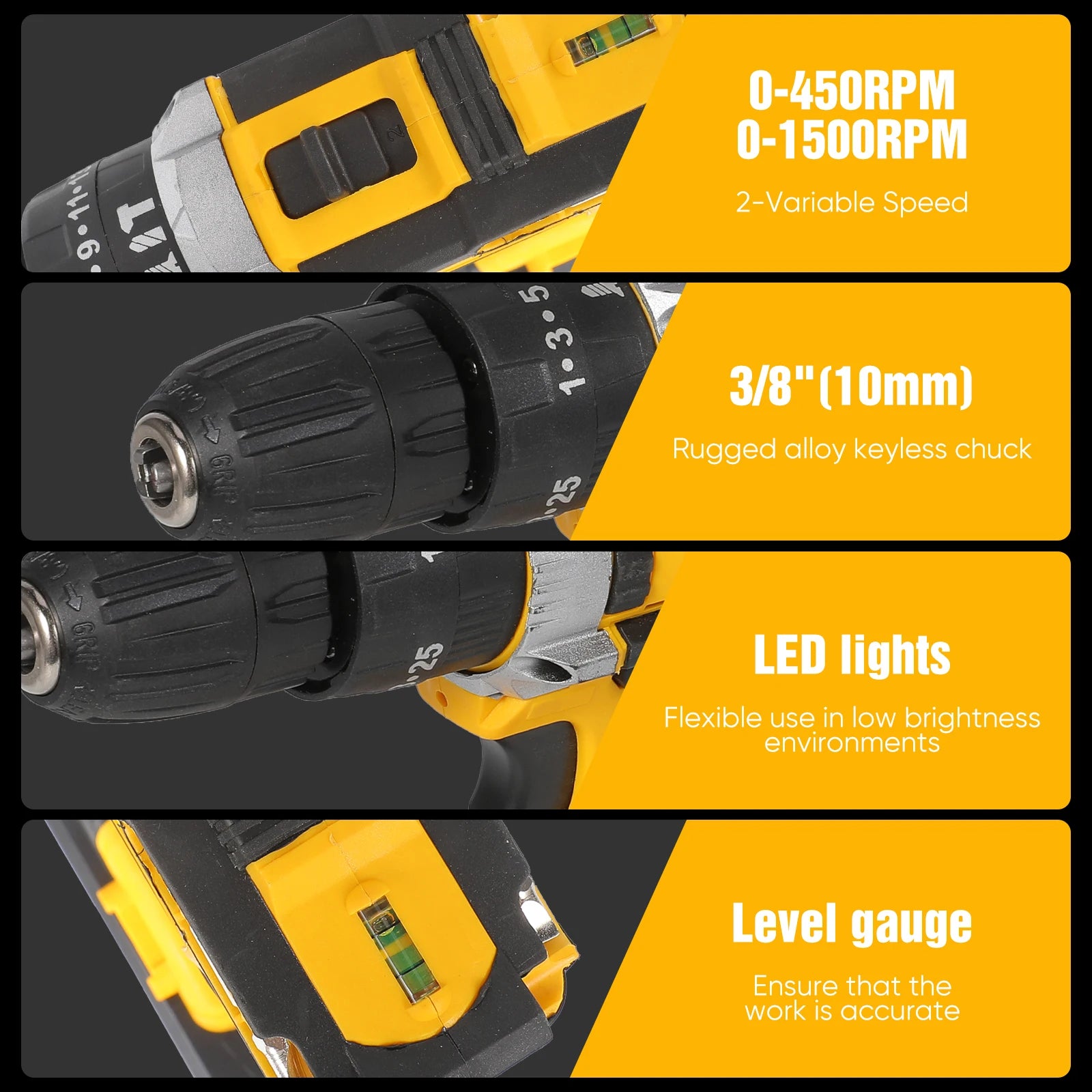 21V Cordless Impact Drill Electric Screwdriver