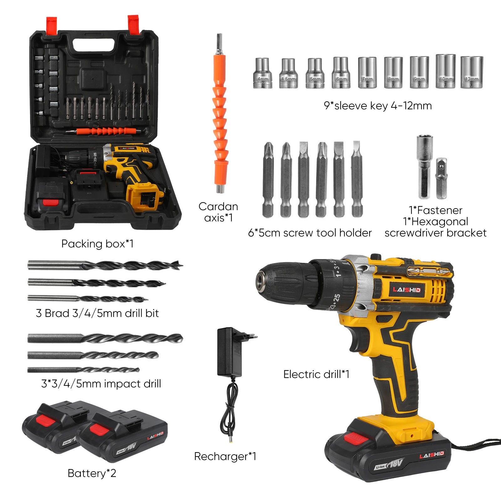 21V Cordless Impact Drill Electric Screwdriver