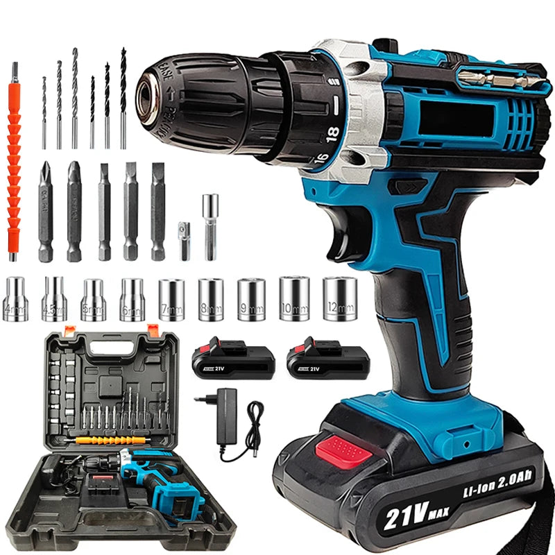 21V Cordless Impact Drill Electric Screwdriver