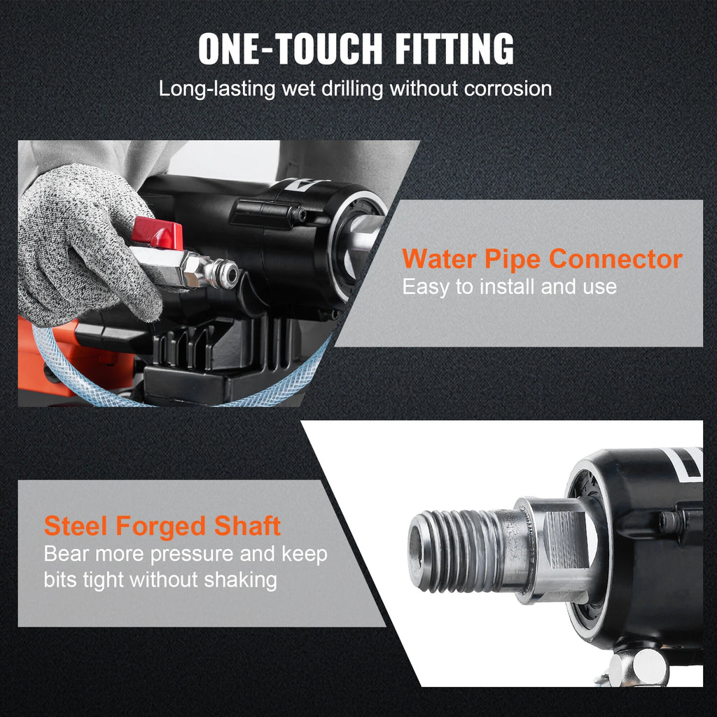 3200W 750RPM Wet/Dry Diamond Core Drill Machine Concrete Drill Rig