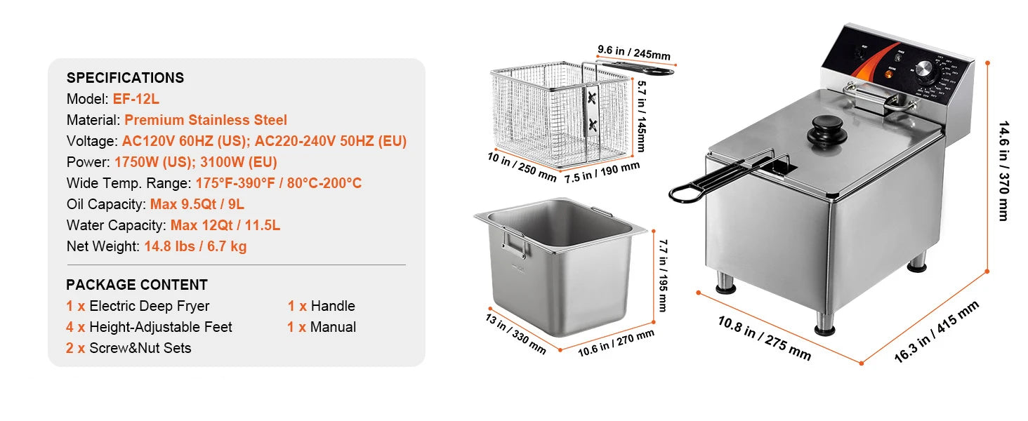 Commercial Deep Fryer Electric