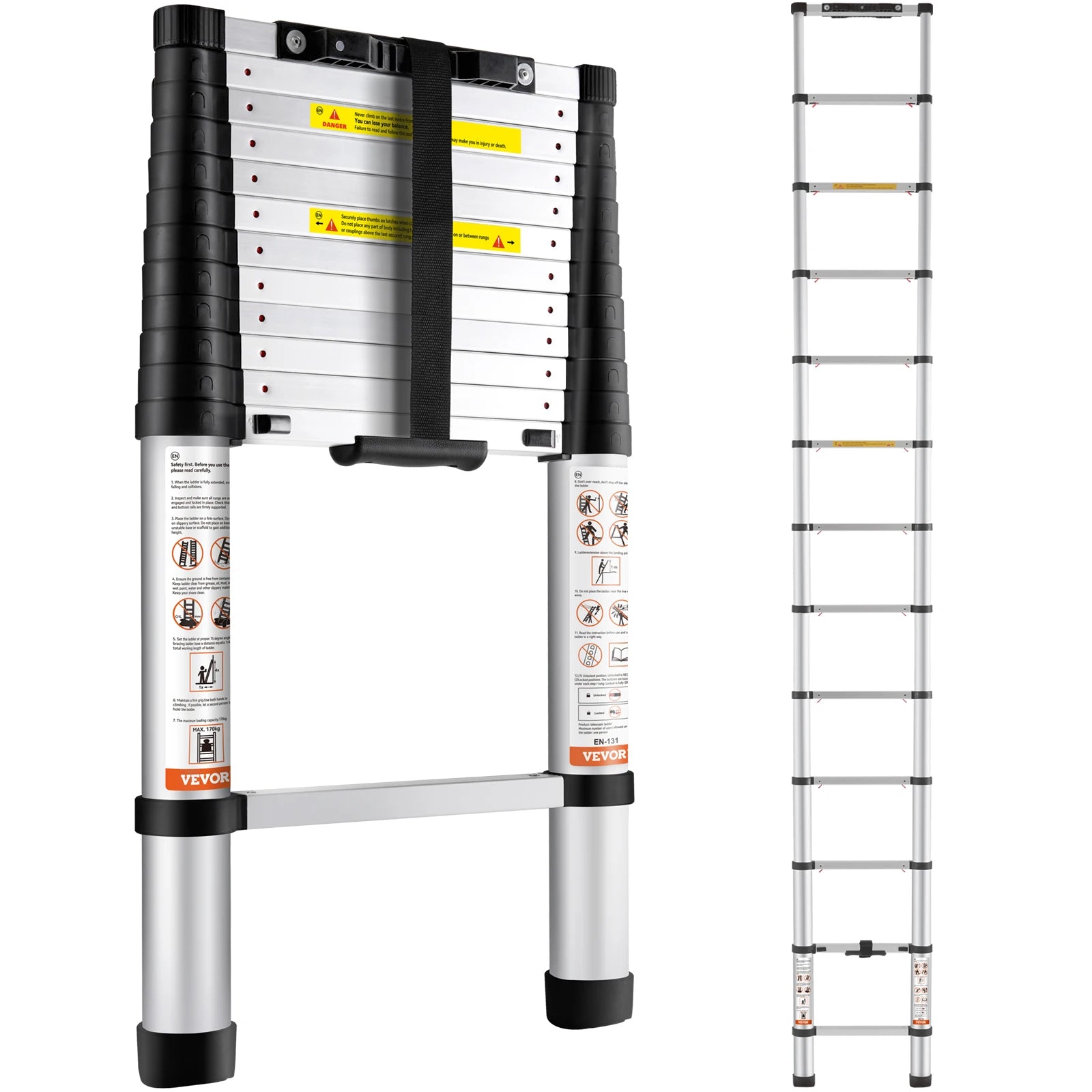 Telescoping Ladder 12.5 FT Aluminum