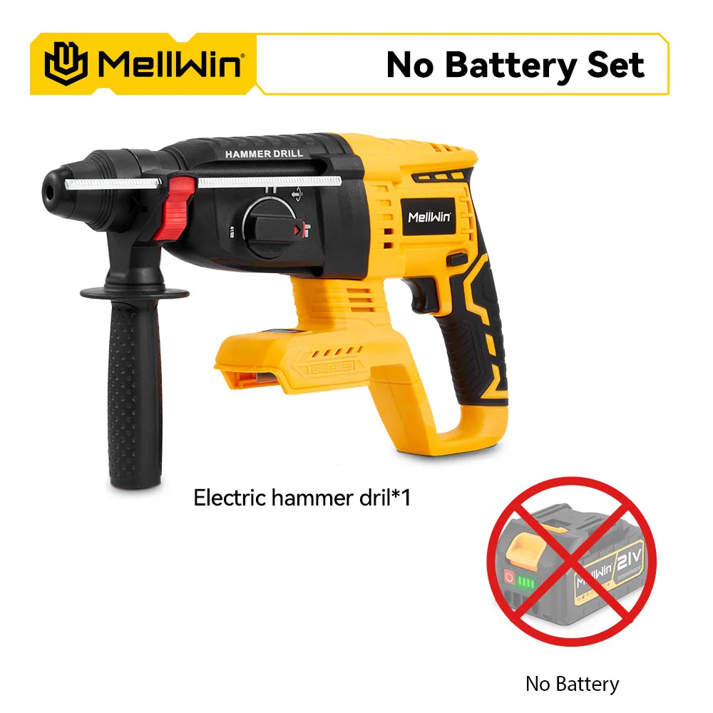 MELLWIN 26MM Brushless Electric Hammer Drill 1680W