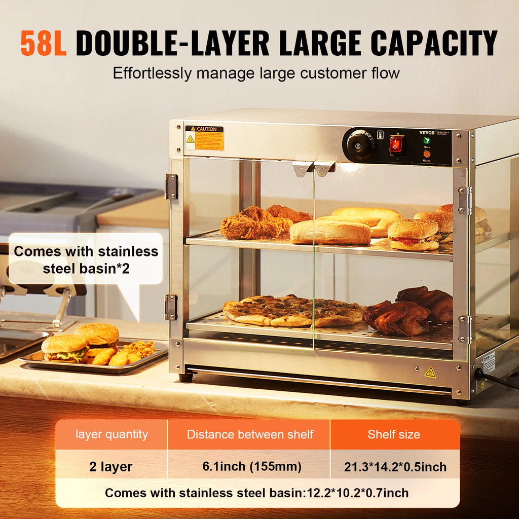 Commercial Food Warmer Display 800W