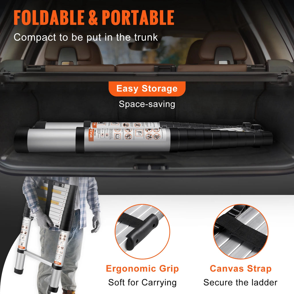 Telescoping Ladder 12.5 FT Aluminum