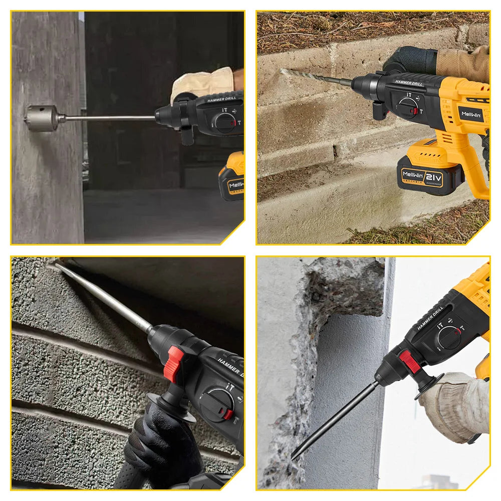 MELLWIN 26MM Brushless Electric Hammer Drill 1680W