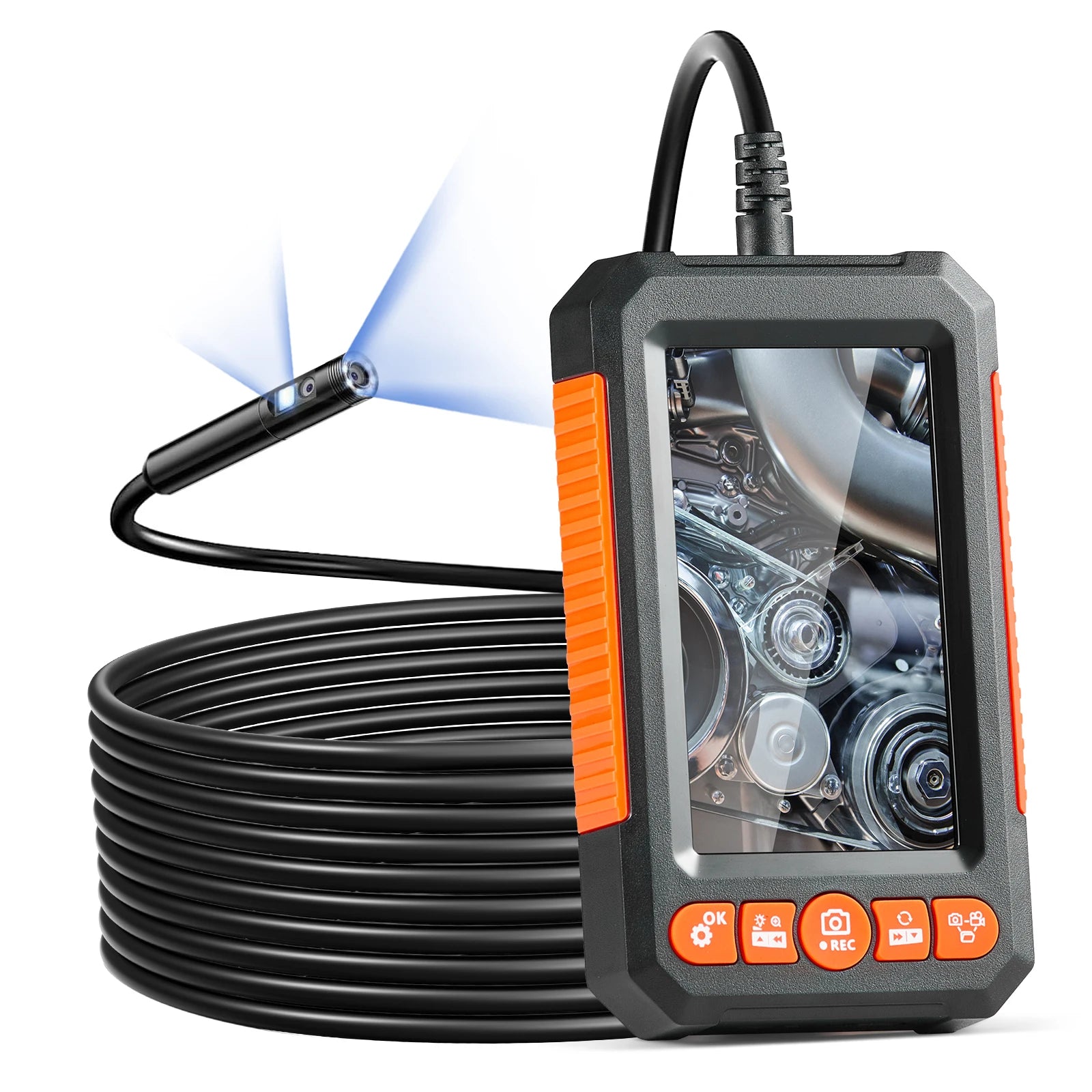 Endoscope Camera Dual Lens Borescope 4.3" Screen 1080P