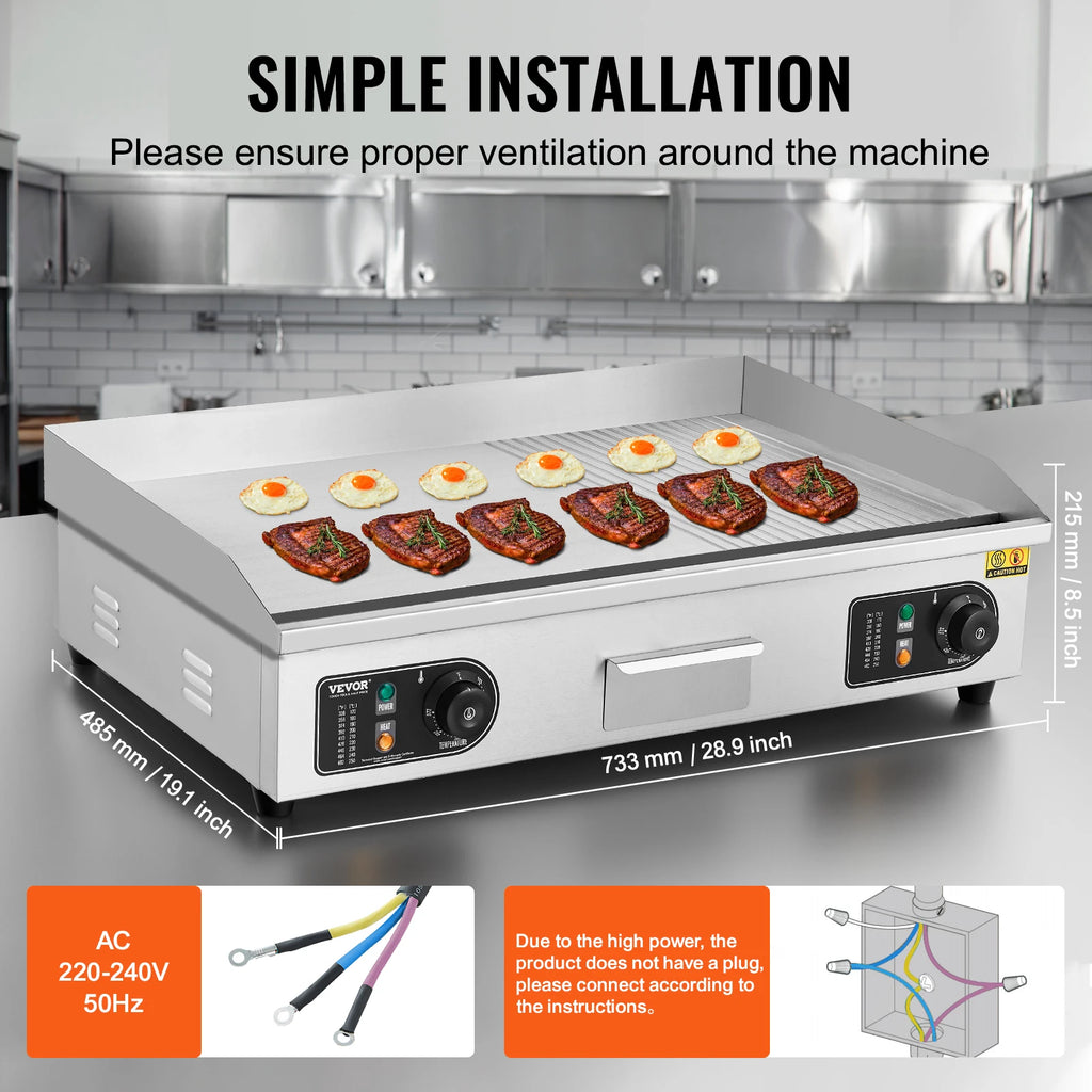 22/30 inch Commercial Electric Griddle