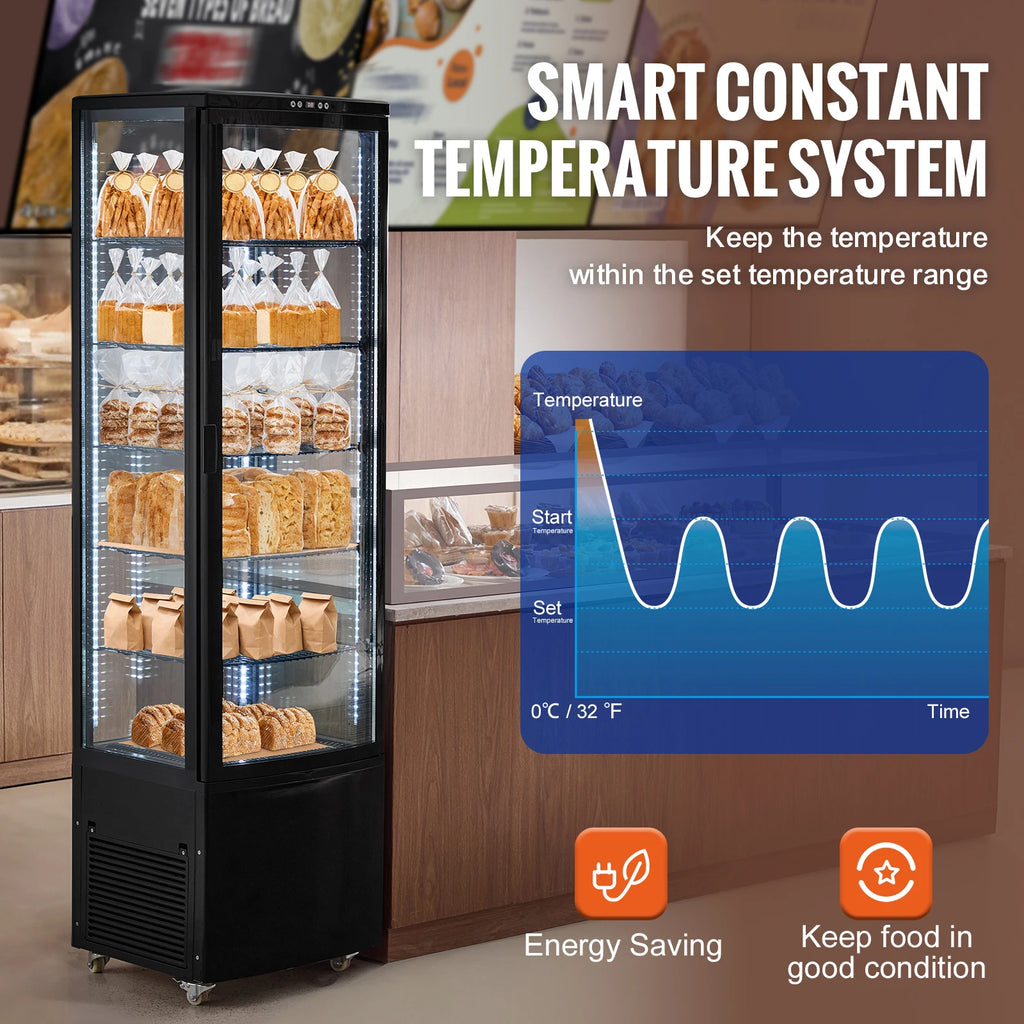 Refrigerated Display Case Large Commercial Pastry Display