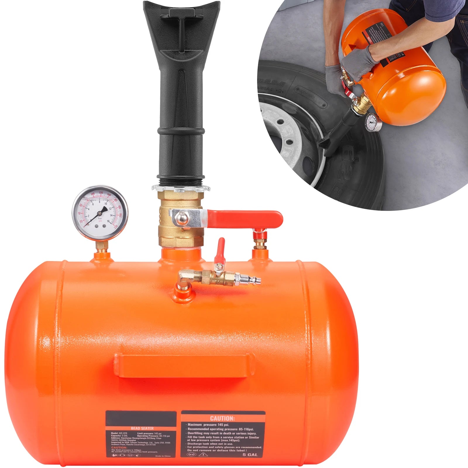 Tire Bead Blaster 5 Gallon/19L Capacity