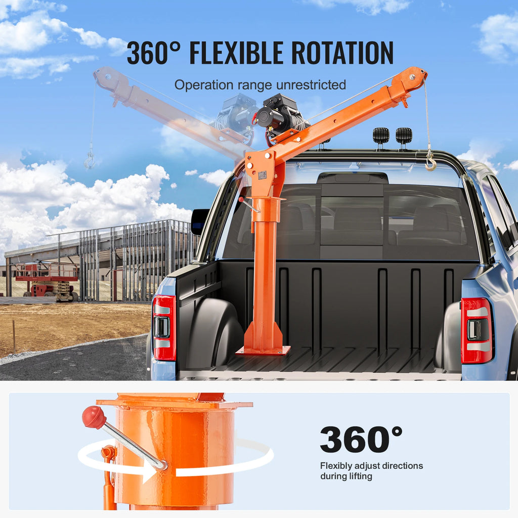 2200lbs Electric Hoist Truck Crane 360° with 6000 lbs Electric