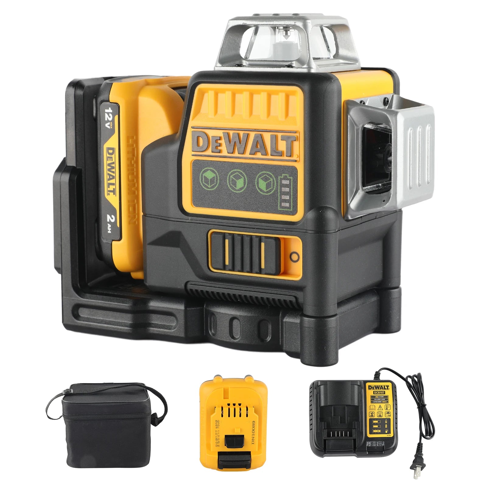 DeWalt DW089LG 12 - Line 3 - Side 360° All - Around Green - Light Laser Level