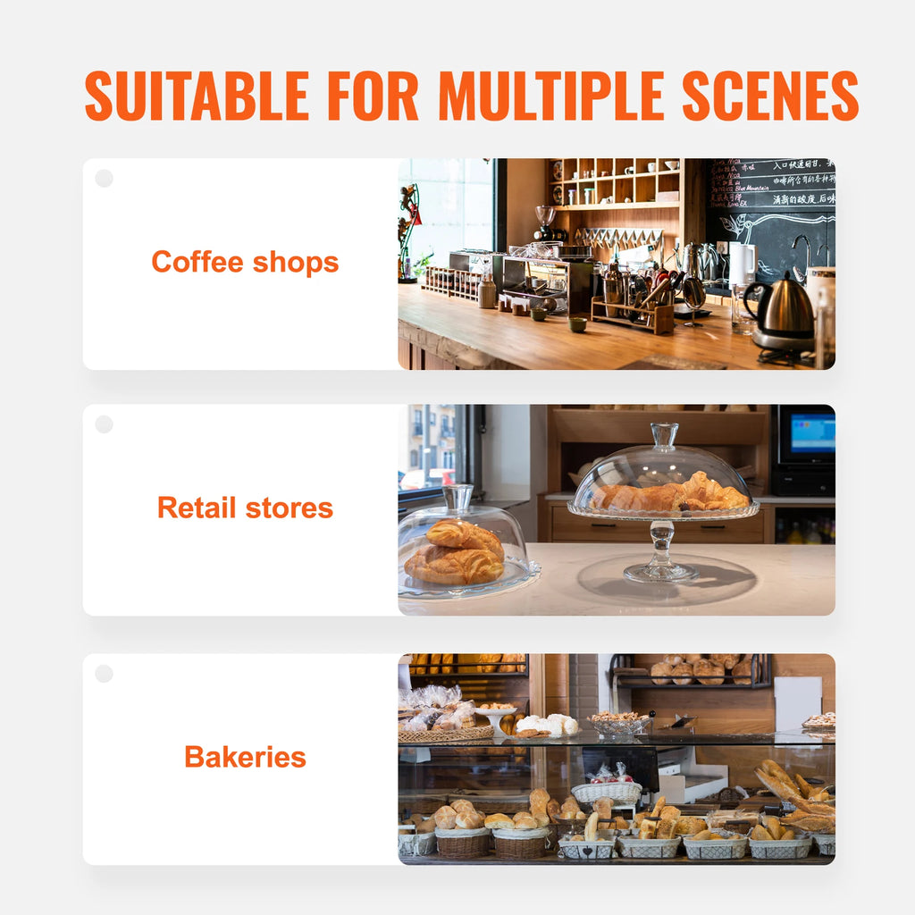 2 Tray Clear Pastry Display Case Acrylic