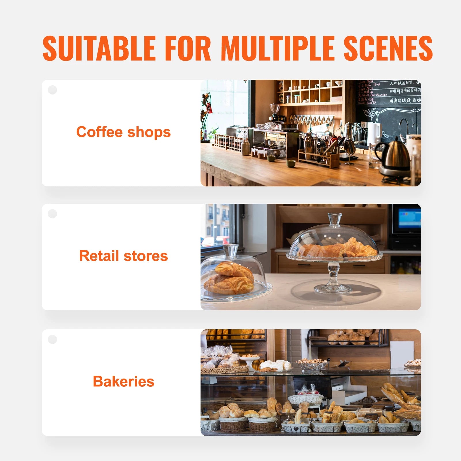 2 Tray Clear Pastry Display Case Acrylic