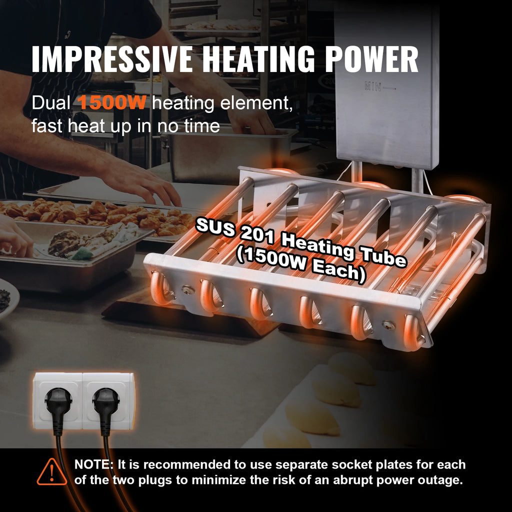 Commercial Electric Deep Fryer w/Dual Tanks 12L 3000W