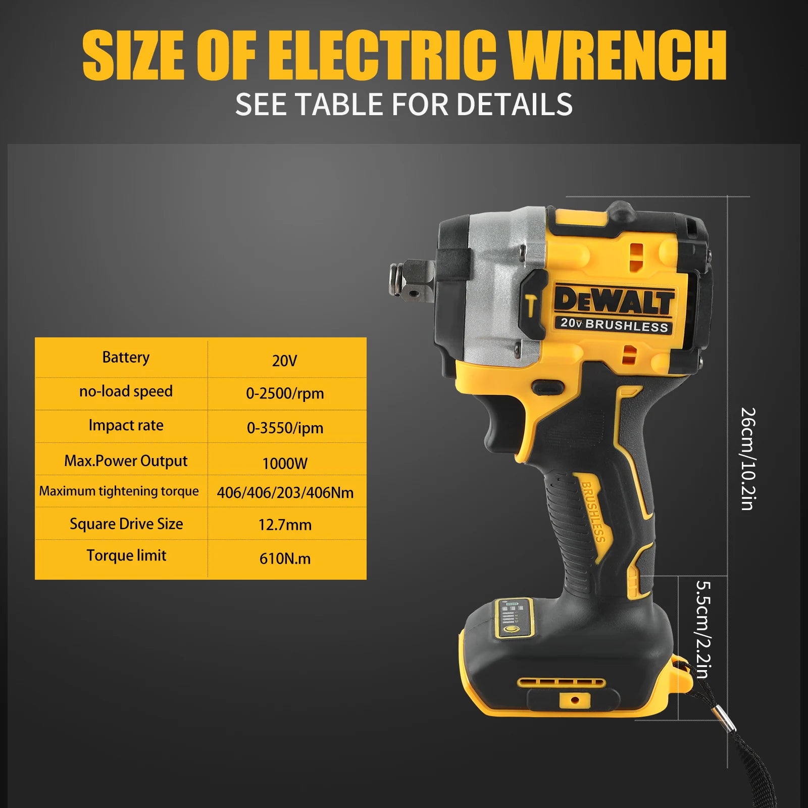 DEWALT DCF921 Atomic 20V Maximum Cordless Wrench