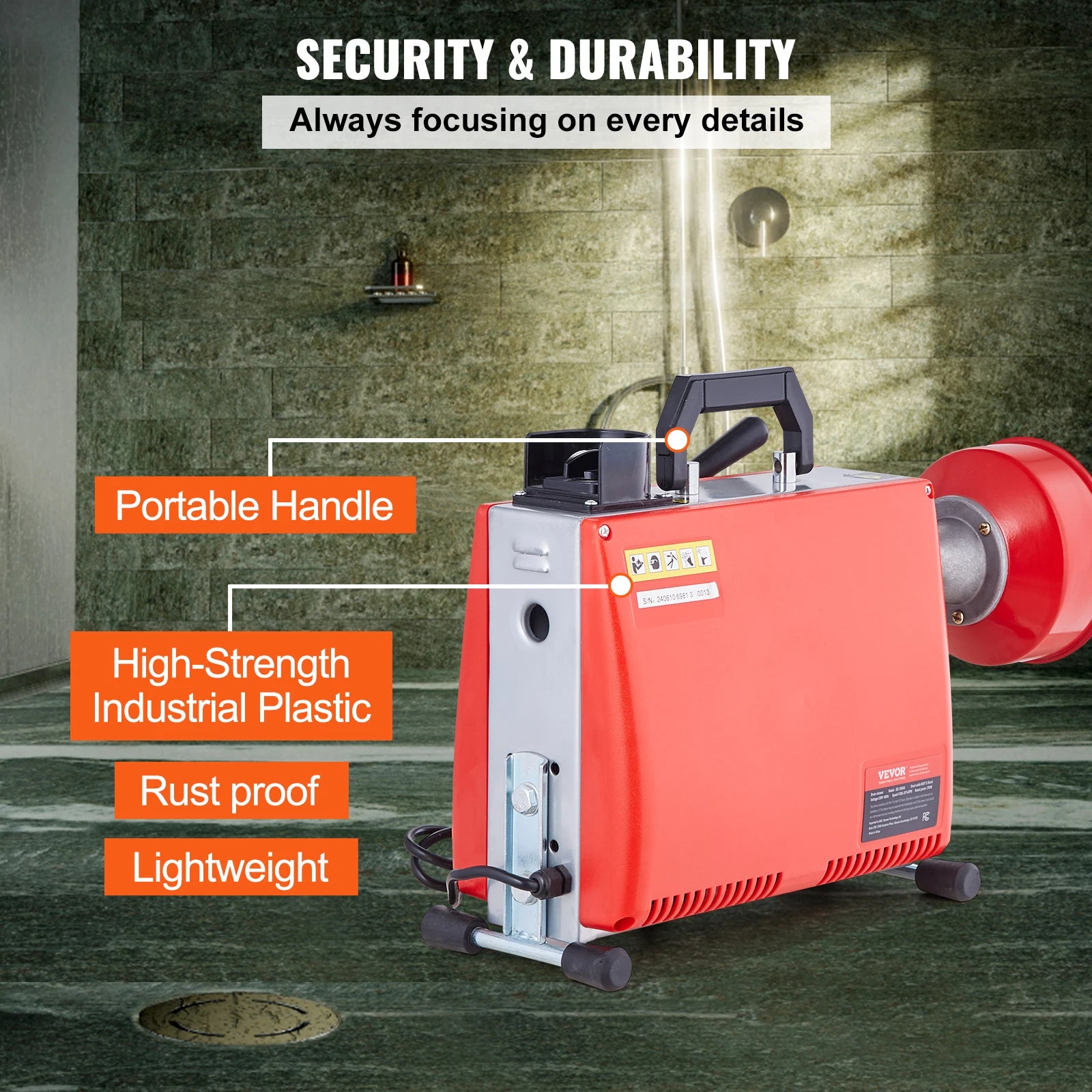 Drain Cleaner Machine 250W Electric