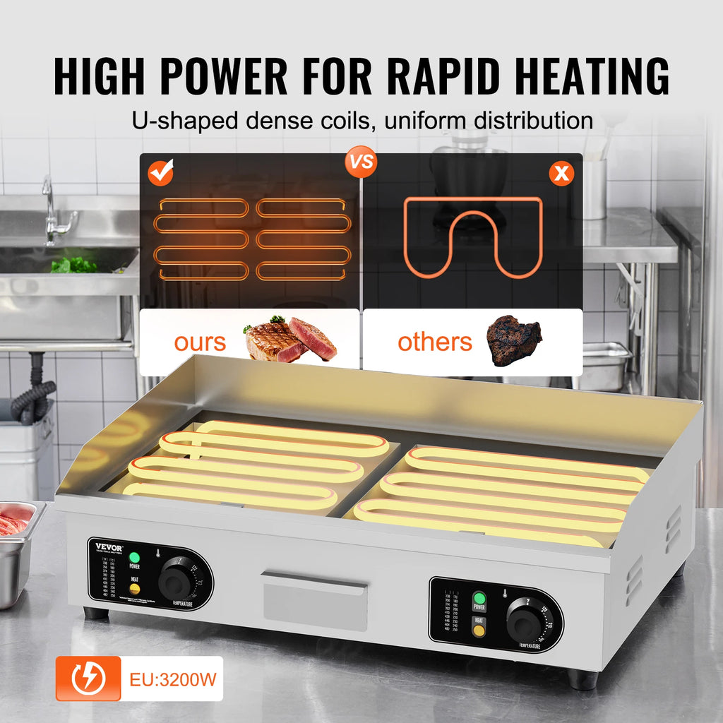 22/30 inch Commercial Electric Griddle