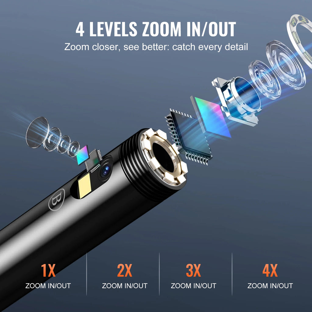 Endoscope Camera Dual Lens Borescope 4.3" Screen 1080P