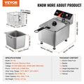 Commercial Deep Fryer Electric Countertop Fryer with Basket 11.6Qt
