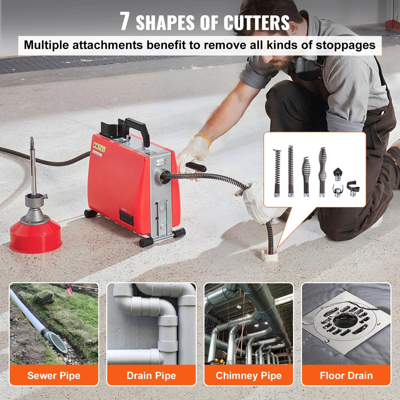 Drain Cleaner Machine 250W Electric