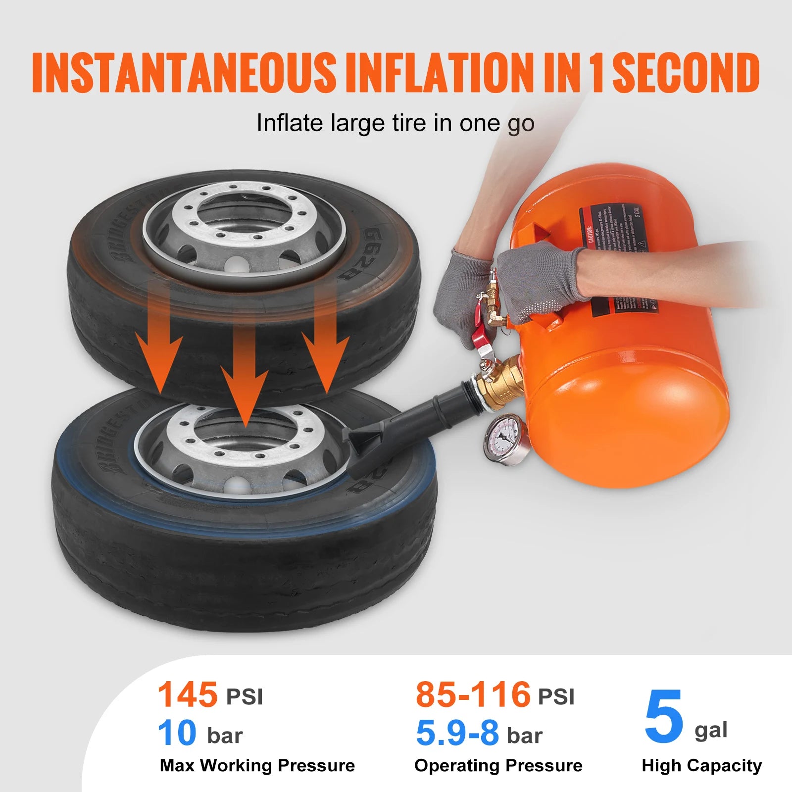 Tire Bead Blaster 5 Gallon/19L Capacity