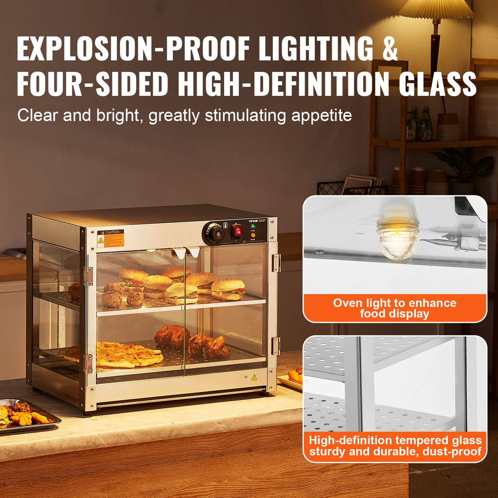 Commercial Food Warmer Display 800W