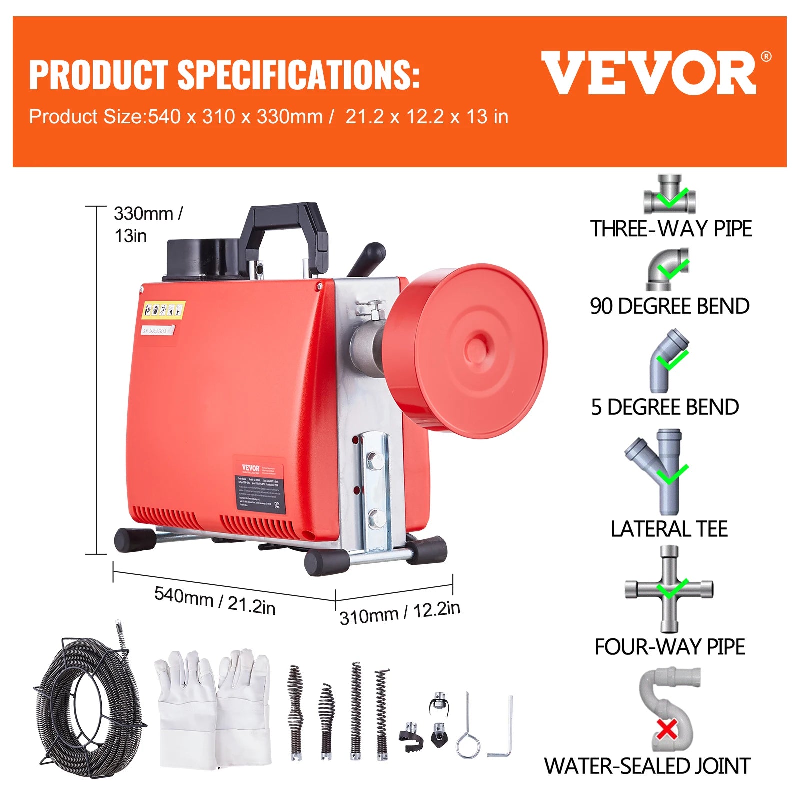 Drain Cleaner Machine 250W Electric