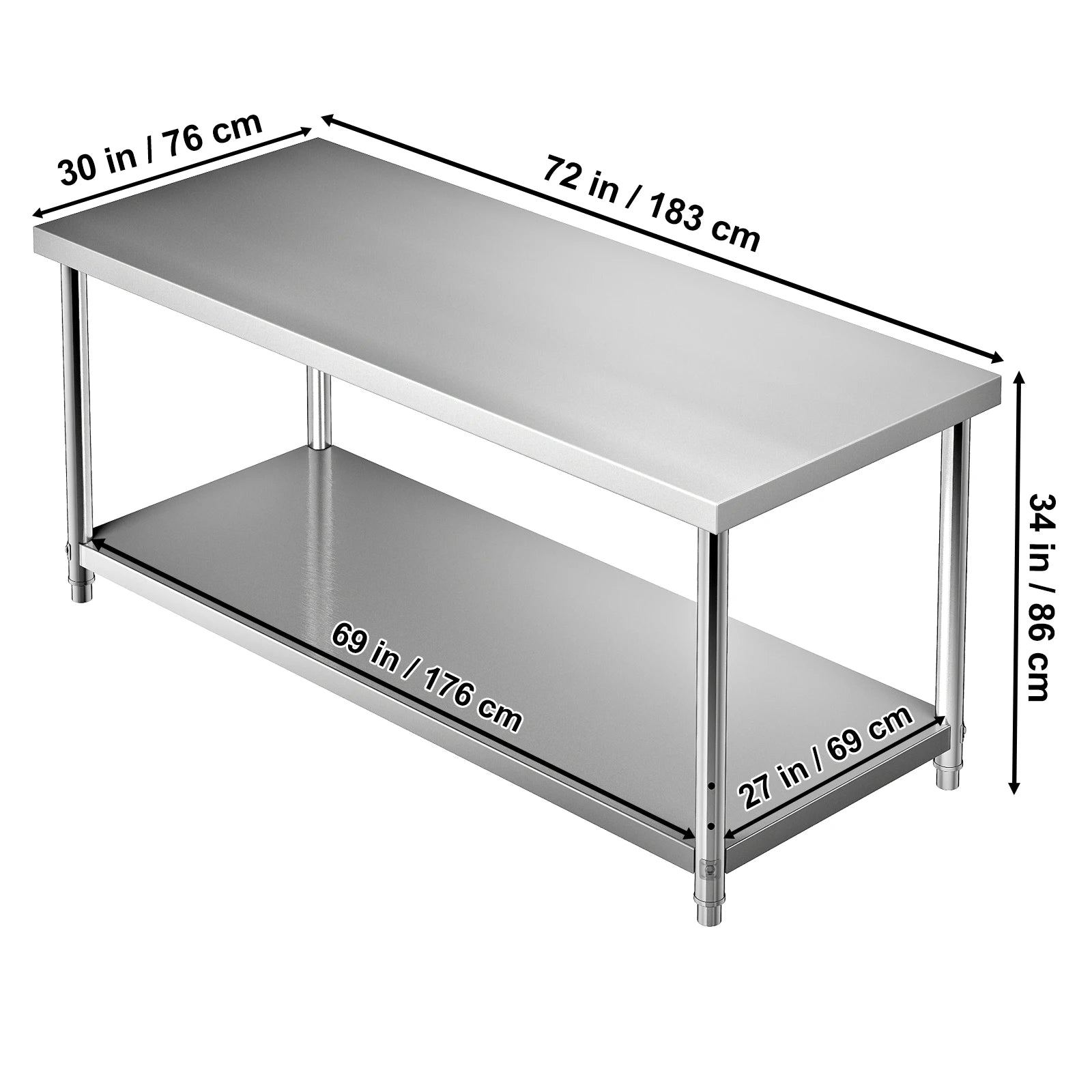 Stainless Steel Prep Table 550lbs