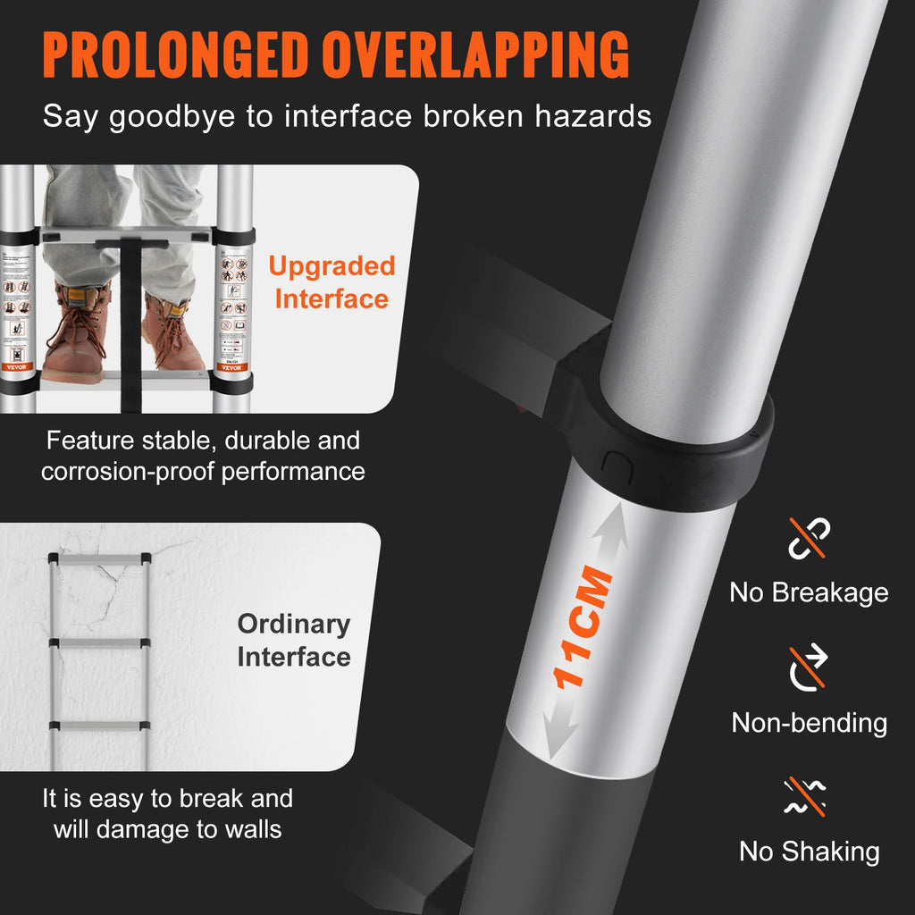 Telescoping Ladder 12.5 FT Aluminum