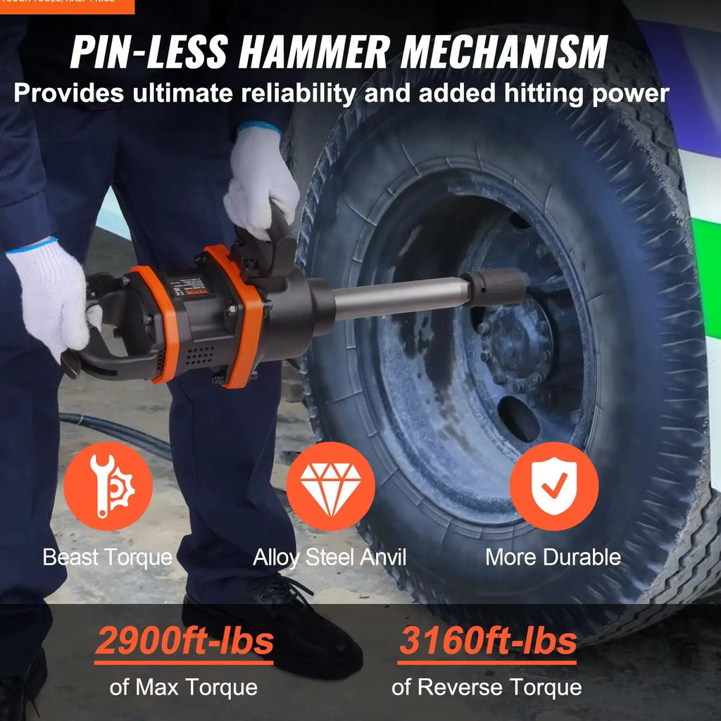 1Inch Air Impact Wrench Impact Gun Up to 3160ft-lbs