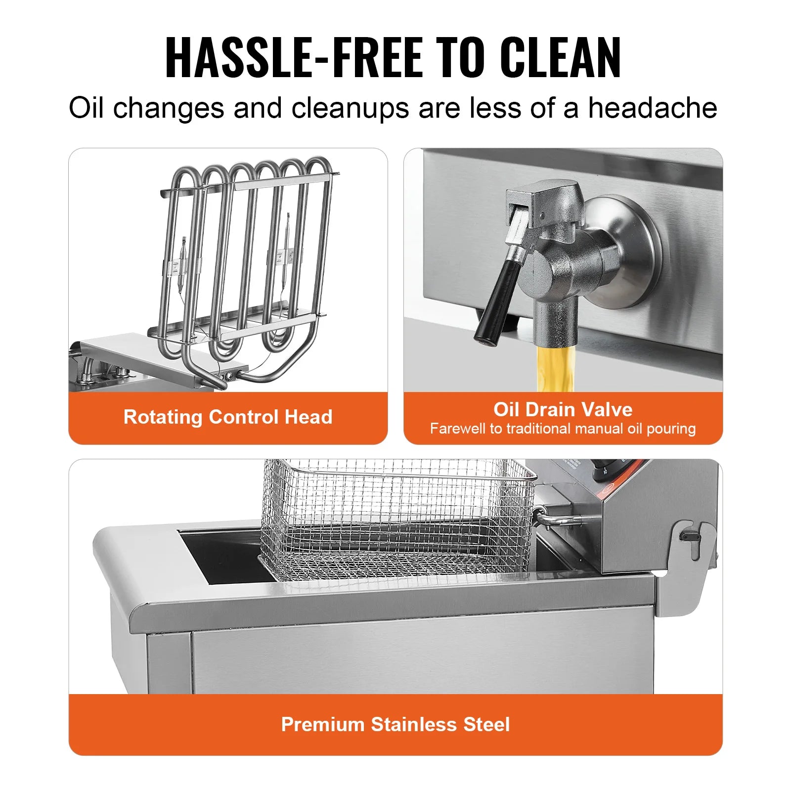 Commercial Deep Fryer Electric Countertop Fryer with Basket 11.6Qt