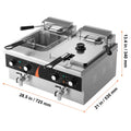 2 x 9QT Commercial Deep Fryer Dual Tank Electric