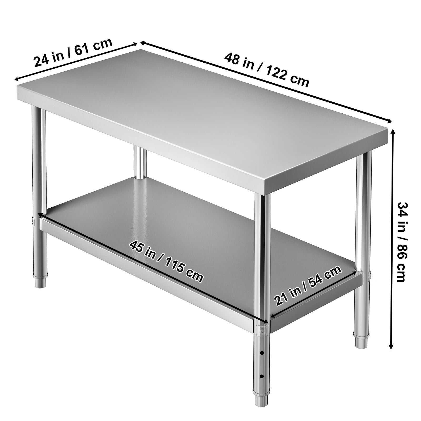Stainless Steel Prep Table 550lbs