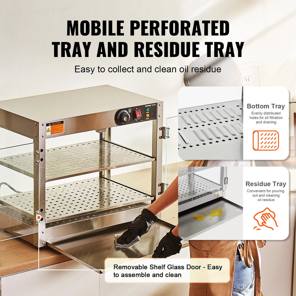 Commercial Food Warmer Display 800W