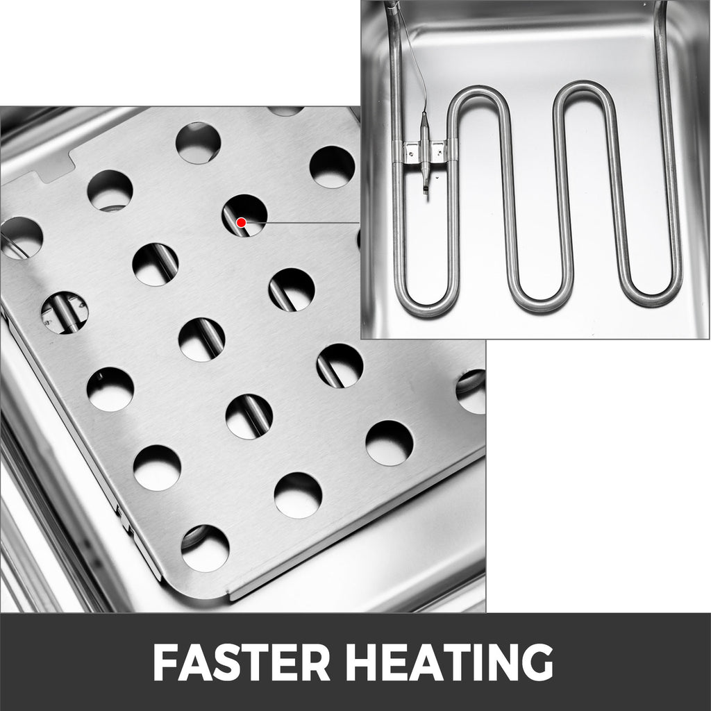 ou Fritadeiras Elétricas de 12L com Tanques Duplos para Restaurante de Fast Food